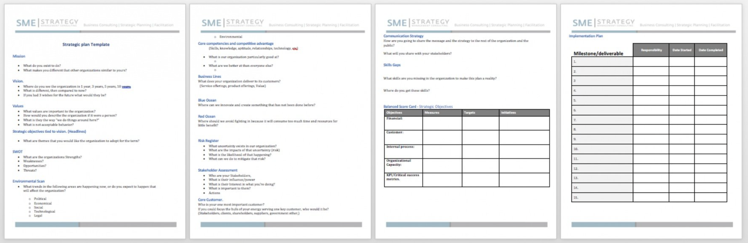 Free Strategic Plan Template Download